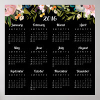 Calendrier Floral Moderne 2016