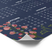 Poster Calendrier floral simple mais élégant 2026 |  (Coin)