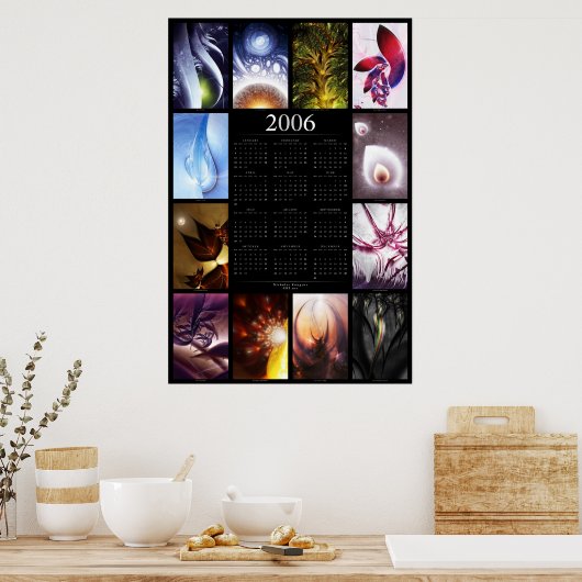 Poster Calendrier fractal 2006 (Cuisine)