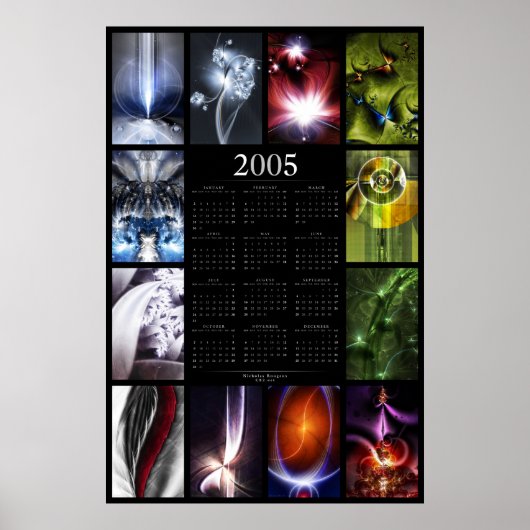 Poster Calendrier fractal de 2005 (Devant)