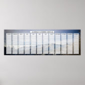 Poster Calendrier géant d'anniversaire du panorama enneig (Devant)