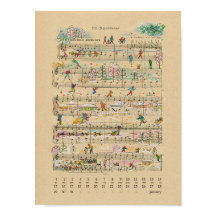 Calendrier Happy Notes Janvier 2022