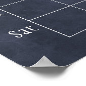 Poster Calendrier hebdomadaire des monographies de famill (Coin)