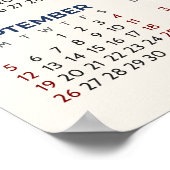 Poster Calendrier Horizontal 2027 Toutes Vos Couleurs (Coin)