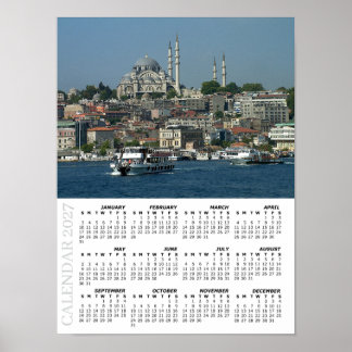 Poster Calendrier Istanbul 2027, Sultan Ahmed, Turquie