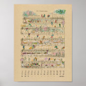 Poster Calendrier janvier Happy Notes 2022 (Devant)