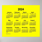 Poster Calendrier jaune 2024 par Janz Imprimer (Devant)