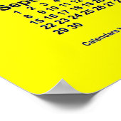 Poster Calendrier jaune 2024 par Janz Print (Coin)