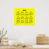 Poster Calendrier jaune 2025 de Janz Print (Cuisine)
