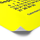 Poster Calendrier Jaune 2026 par Janz Print (Coin)