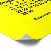 Poster Calendrier Jaune 2030 de Janz Print (Coin)