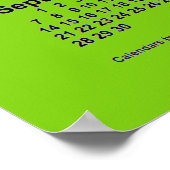 Poster Calendrier jaune vert 2025 par Janz Print (Coin)