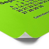 Poster Calendrier jaune vert 2026 par Janz Print (Coin)