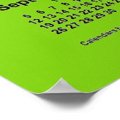 Poster Calendrier Jaune Vert 2027 de Janz Print (Coin)