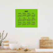 Poster Calendrier Jaune Vert 2027 de Janz Print (Cuisine)