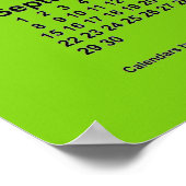 Poster Calendrier Jaune Vert 2030 par Janz Print (Coin)