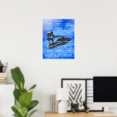 Poster Calendrier Jet Ski Design 2025 (Bureau à domicile)