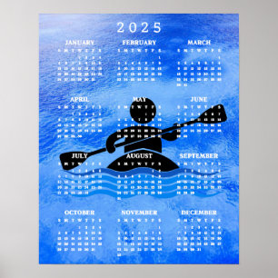 Poster Calendrier Kayaking Design 2025