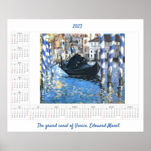 Poster Calendrier Le grand canal de Venise Edouard Manet