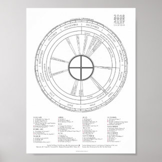Poster Calendrier liturgique Color‑the‑Year 2018‑2019 NOU