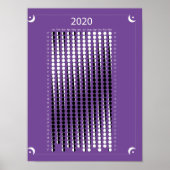 Poster Calendrier Lunaire 2020 - Violet (Devant)