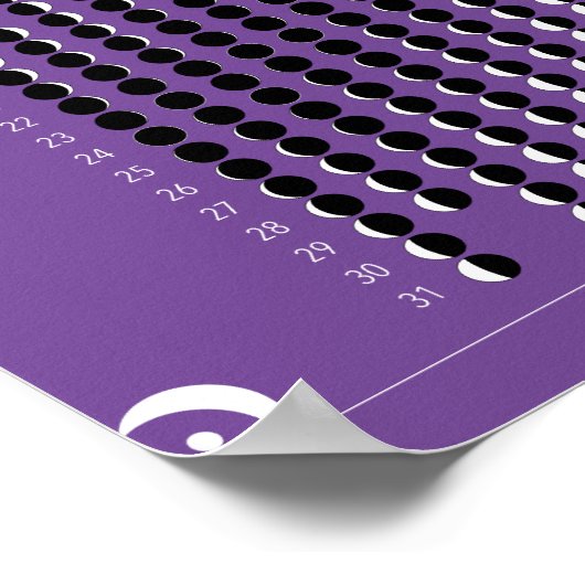 Poster Calendrier Lunaire 2020 - Violet (Coin)