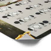 Poster CALENDRIER LUNAIRE 2023, Loup de la Lune Forêt Som (Coin)