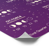 Poster Calendrier lunaire céleste de la lune de sorceller (Coin)