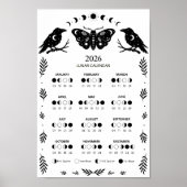 Poster Calendrier Lunaire Céleste de la Lune Papillon de (Devant)