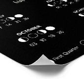 Poster Calendrier Lunaire Céleste de la Nuit des Sorcière (Coin)