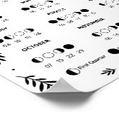 Poster Calendrier lunaire céleste du Moth Crow 2027 (Coin)