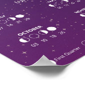 Poster Calendrier Lunaire Céleste Moth Sorcellerie (Coin)