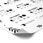 Poster Calendrier Lunaire de la Lune Céleste Moth Sorcell (Coin)