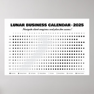 Poster Calendrier Lunaire des Affaires Pleine Lune Affect