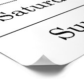 Poster Calendrier mai 2014 semaines numérotées (Coin)