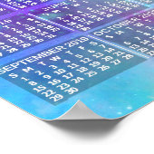 Poster Calendrier mensuel 2019 Boho Watercolor 3 Photo (Coin)