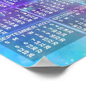 Poster Calendrier mensuel de l'année 2021 Boho Aquarelle (Coin)