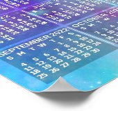 Poster Calendrier mensuel de l'année 2022 Boho Aquarelle  (Coin)