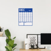 Poster Calendrier Mensuel Géant Non Daté de Couleur Vibra (Bureau à domicile)