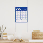 Poster Calendrier Mensuel Géant Non Daté de Couleur Vibra (Cuisine)