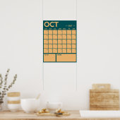 Poster Calendrier Mensuel Géant Non Daté de Couleur Vibra (Cuisine)