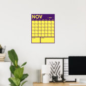 Poster Calendrier Mensuel Géant Non Daté de Couleur Vibra (Bureau à domicile)