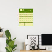 Poster Calendrier Mensuel Géant Non Daté de Couleur Vibra (Bureau à domicile)