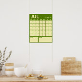 Poster Calendrier Mensuel Géant Non Daté de Couleur Vibra (Cuisine)