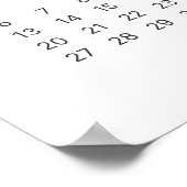 Poster Calendrier minimaliste 2025 (Coin)
