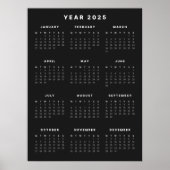 Poster Calendrier minimaliste 2025 (Devant)