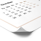 Poster Calendrier minimaliste pour 2024 (Coin)