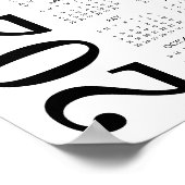 Poster Calendrier Moderne Or Noir 2027 (Coin)