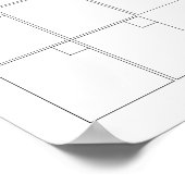 Poster Calendrier monogramme personnalisable (Coin)