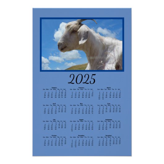 Poster Calendrier - Moutons sur la colline (Devant)